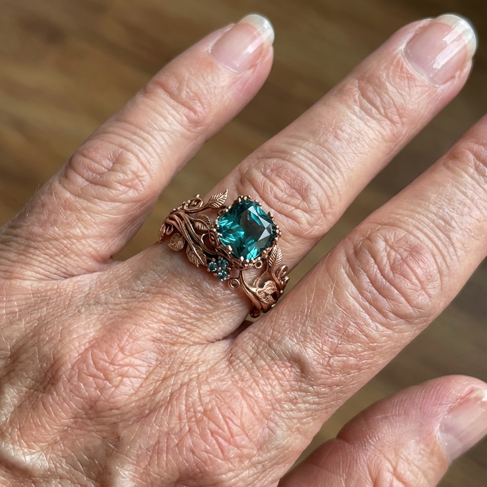 Nature Green Crystal Ring