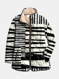Miren | Veste matelassée abstraite noire et blanche