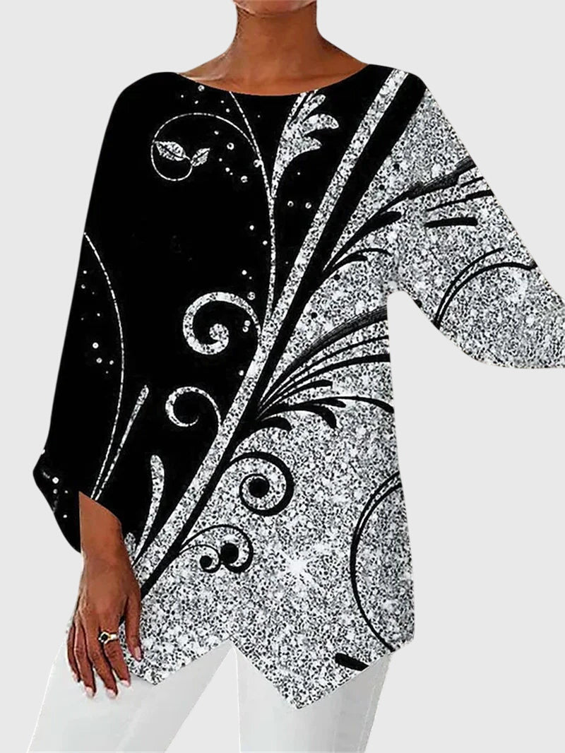 Alayah | Elegant Crew Neck Top