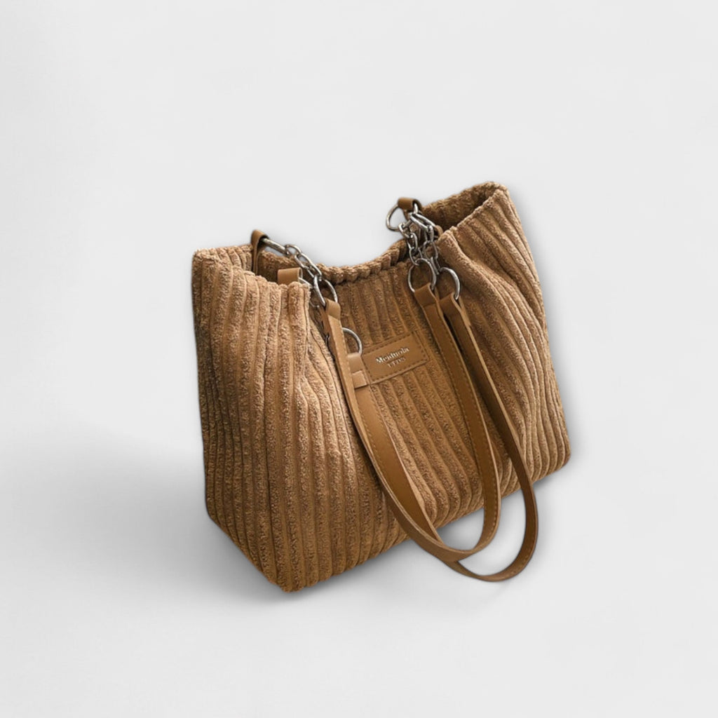 Olivia - Borsa a spalla in morbido velluto a coste