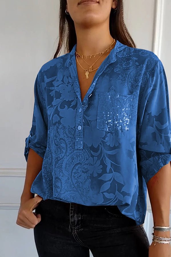 Pauline | Top elegante com lantejoulas