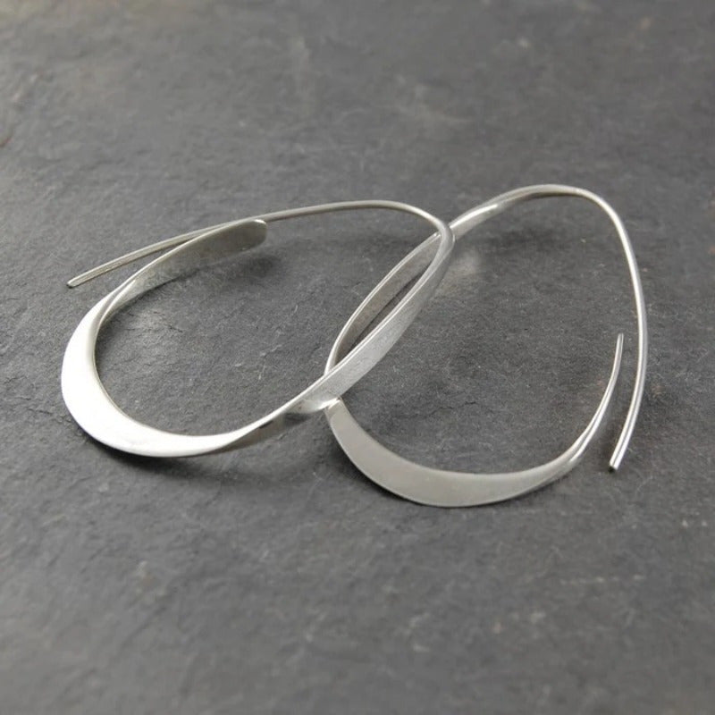 Vintage Minimalist Twisted Hoop Earrings