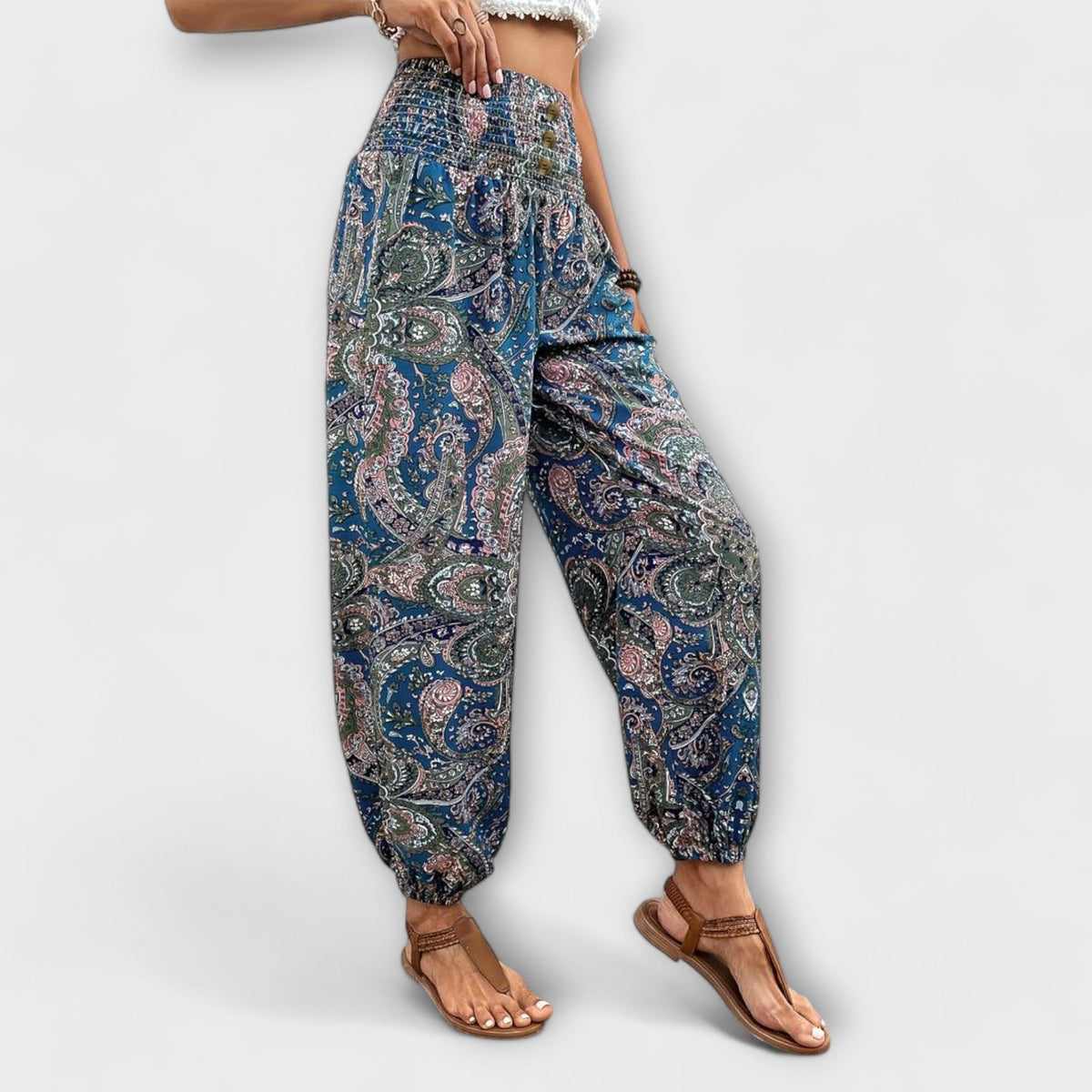 Scarlett - Pantalones con estampado étnico