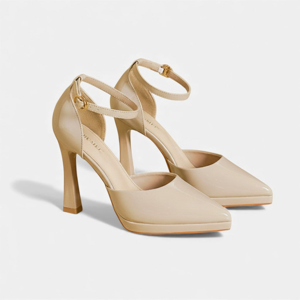 Sapatos de salto de couro Evette