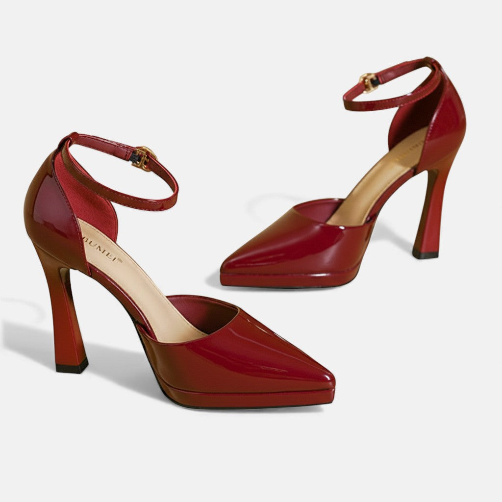 Sapatos de salto de couro Evette