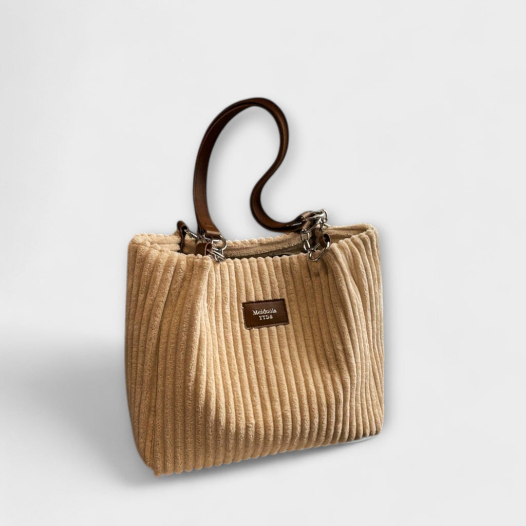 Olivia - Borsa a spalla in morbido velluto a coste