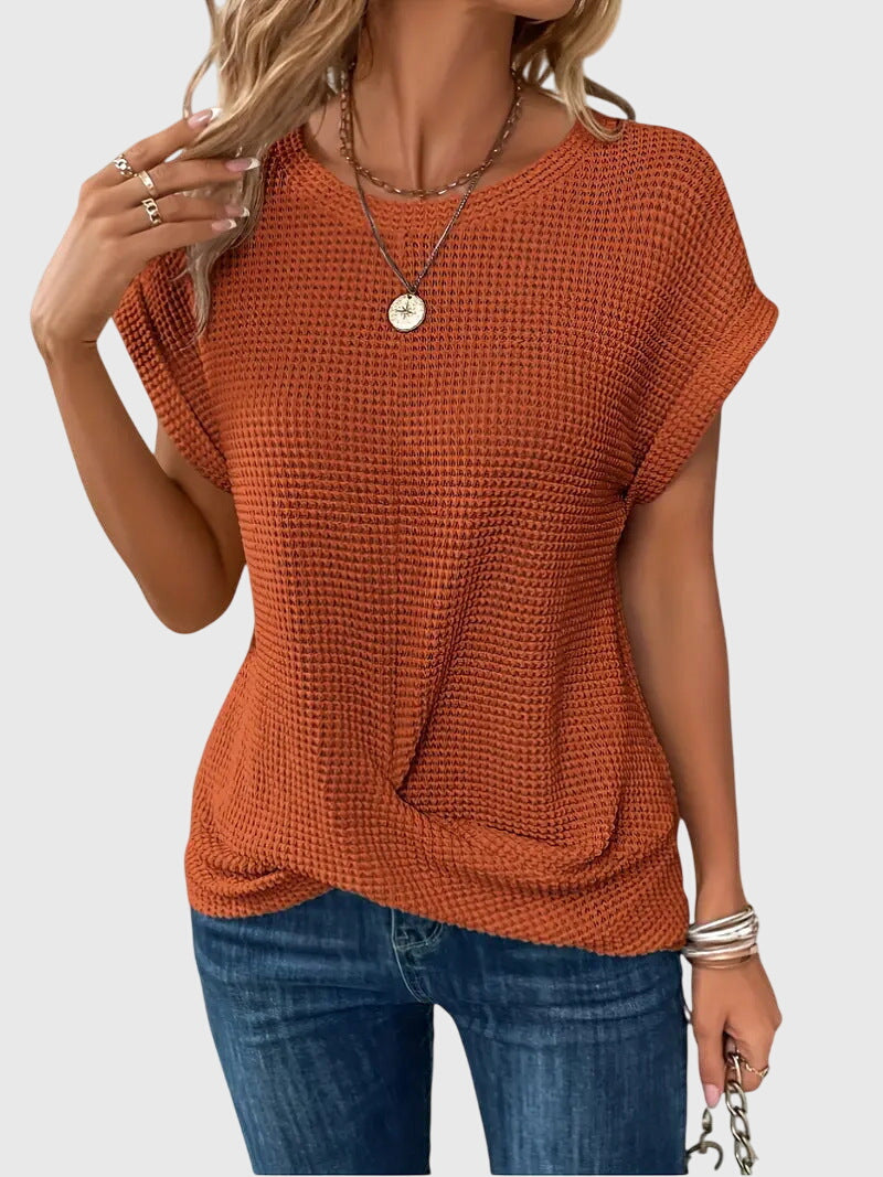 Isa | Elegant Blouse with Crew Neck