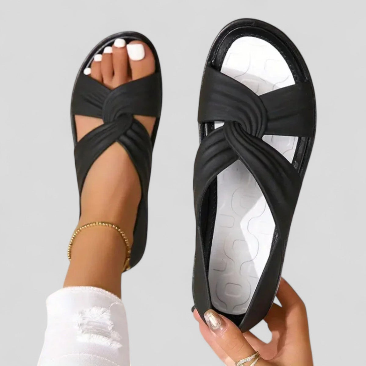Lesley - Sandales croisées élégantes et confortables