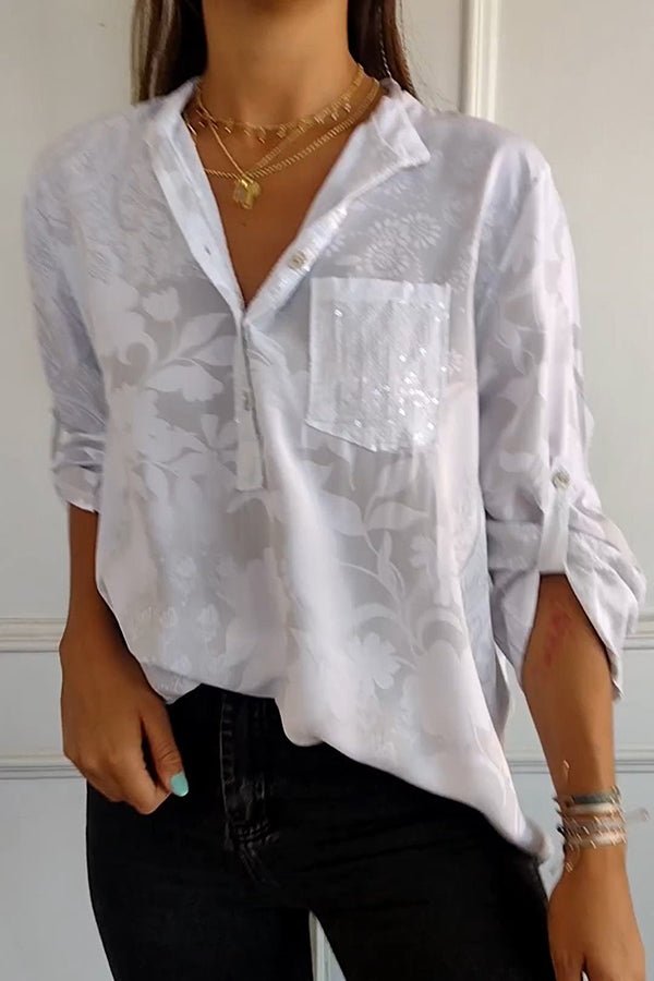 Pauline | Top elegante com lantejoulas
