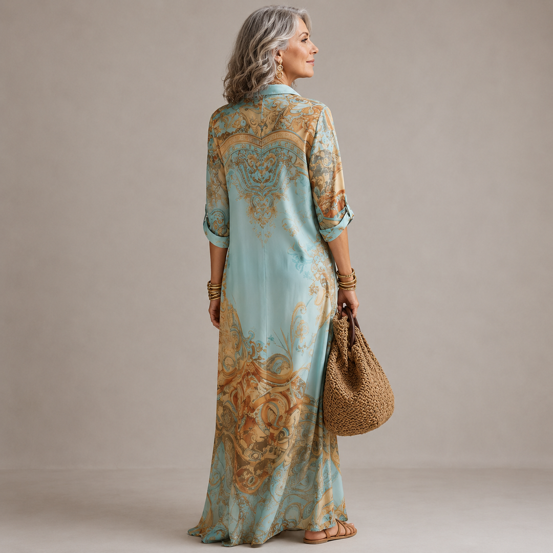 Evalexy I Vestido maxi con estampado de lujo