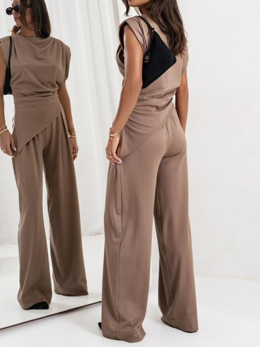 Conjunto casual de duas peças sem mangas Sofia