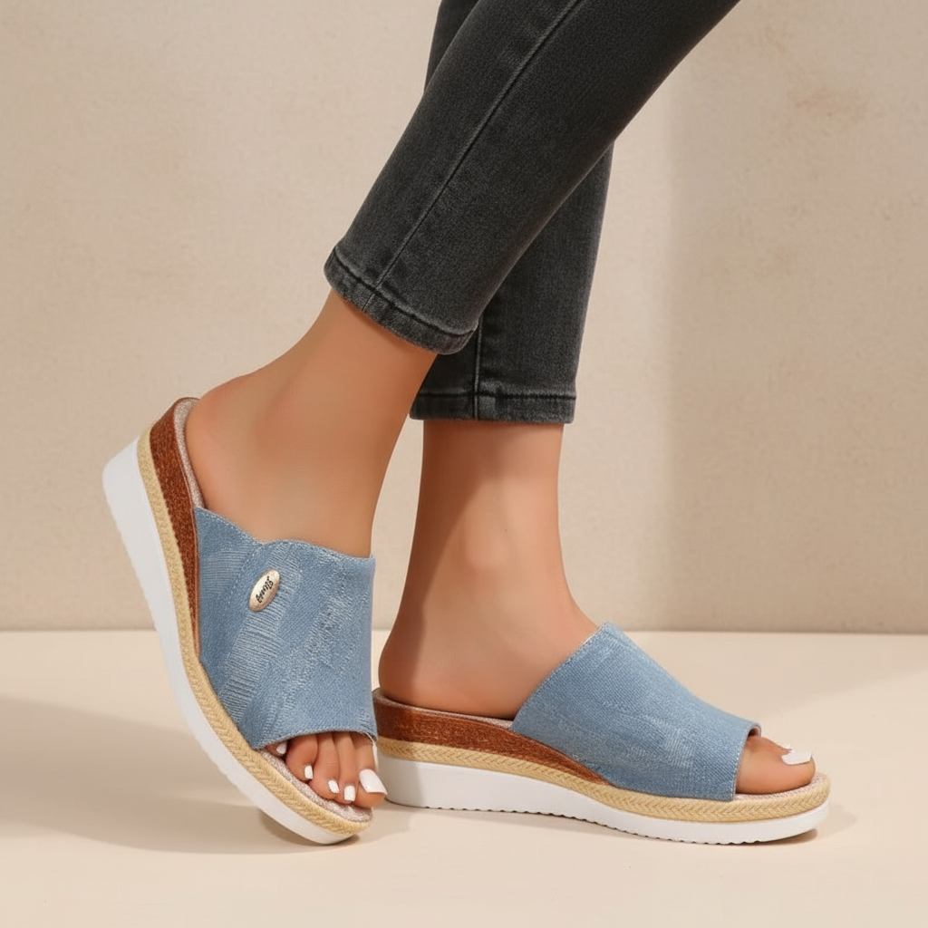 Sally – Comfortabele sandalen met sleehak en goede balans