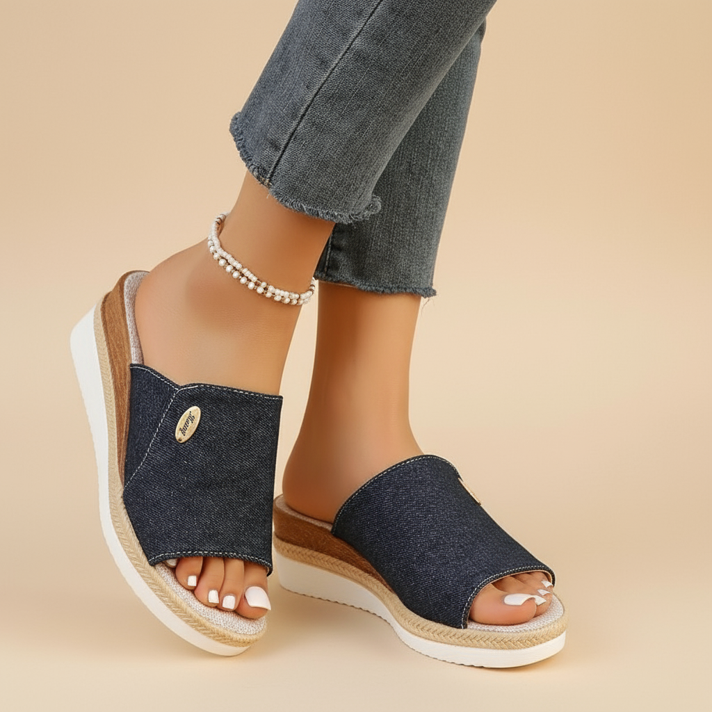 Sally – Comfortabele sandalen met sleehak en goede balans