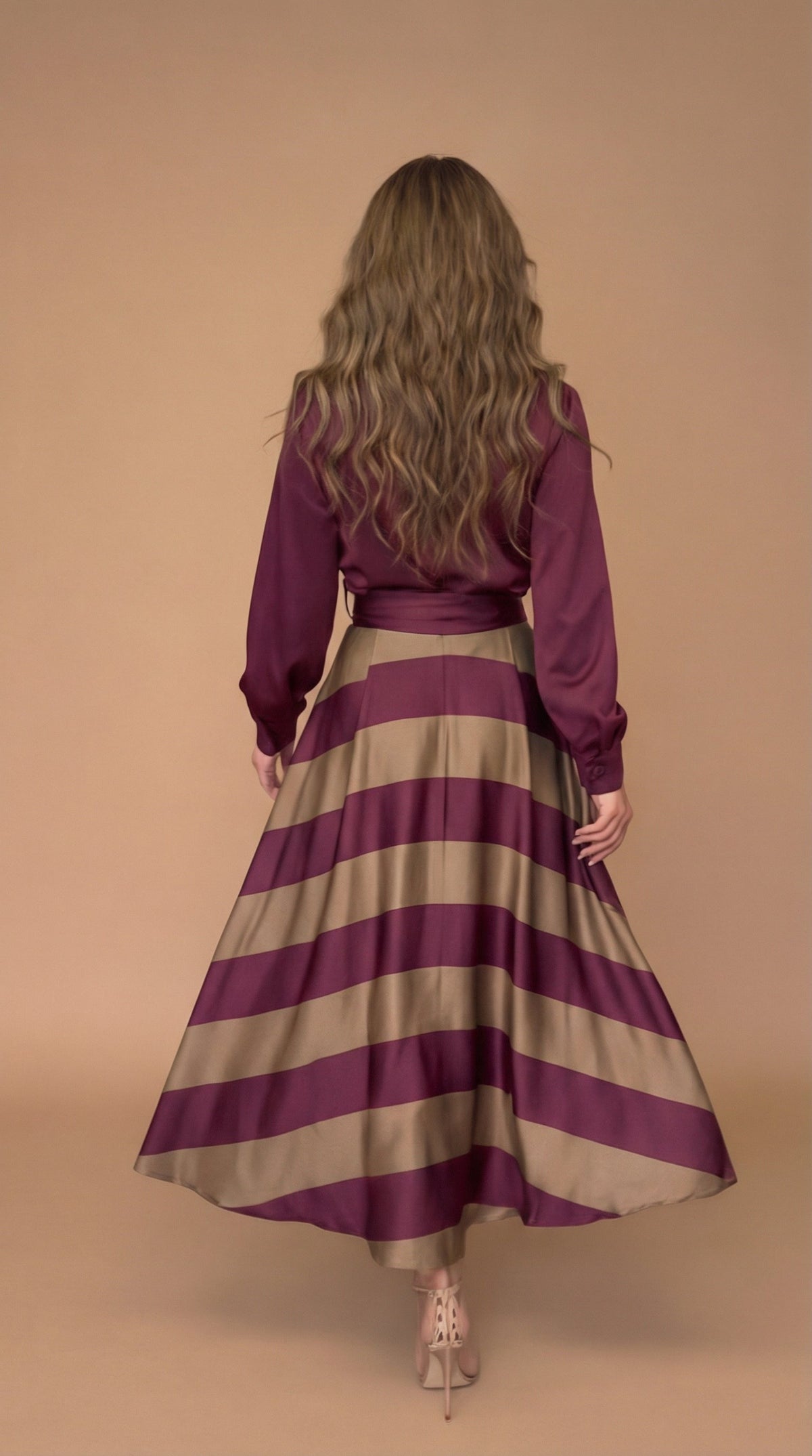 Mila | Gestreepte maxi-jurk