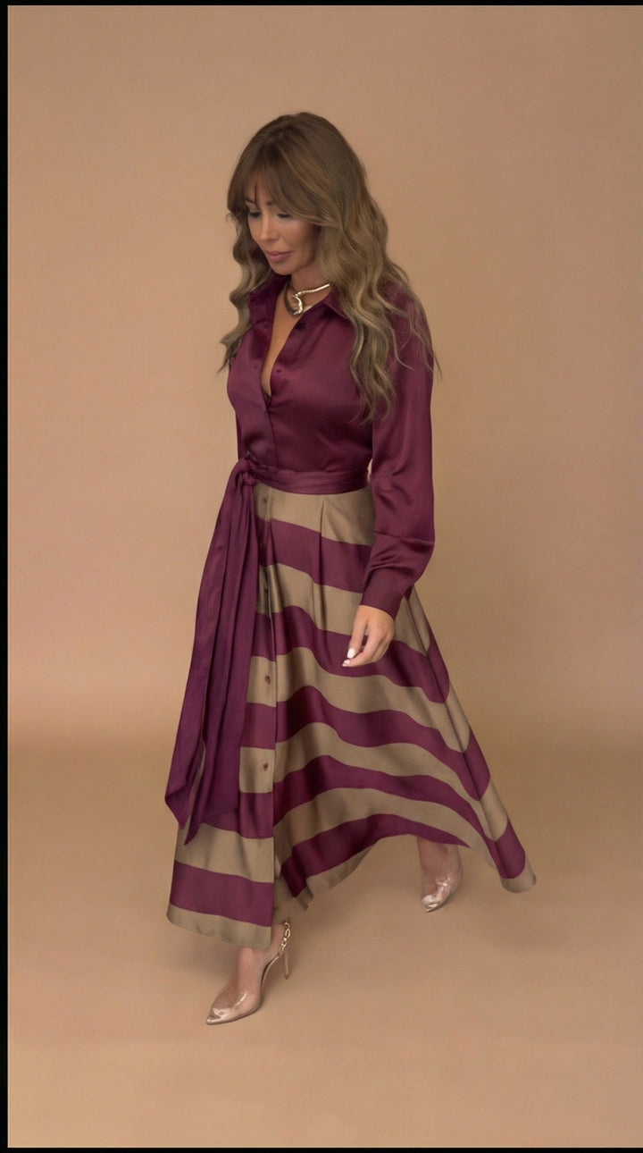 Mila | Vestido maxi a rayas