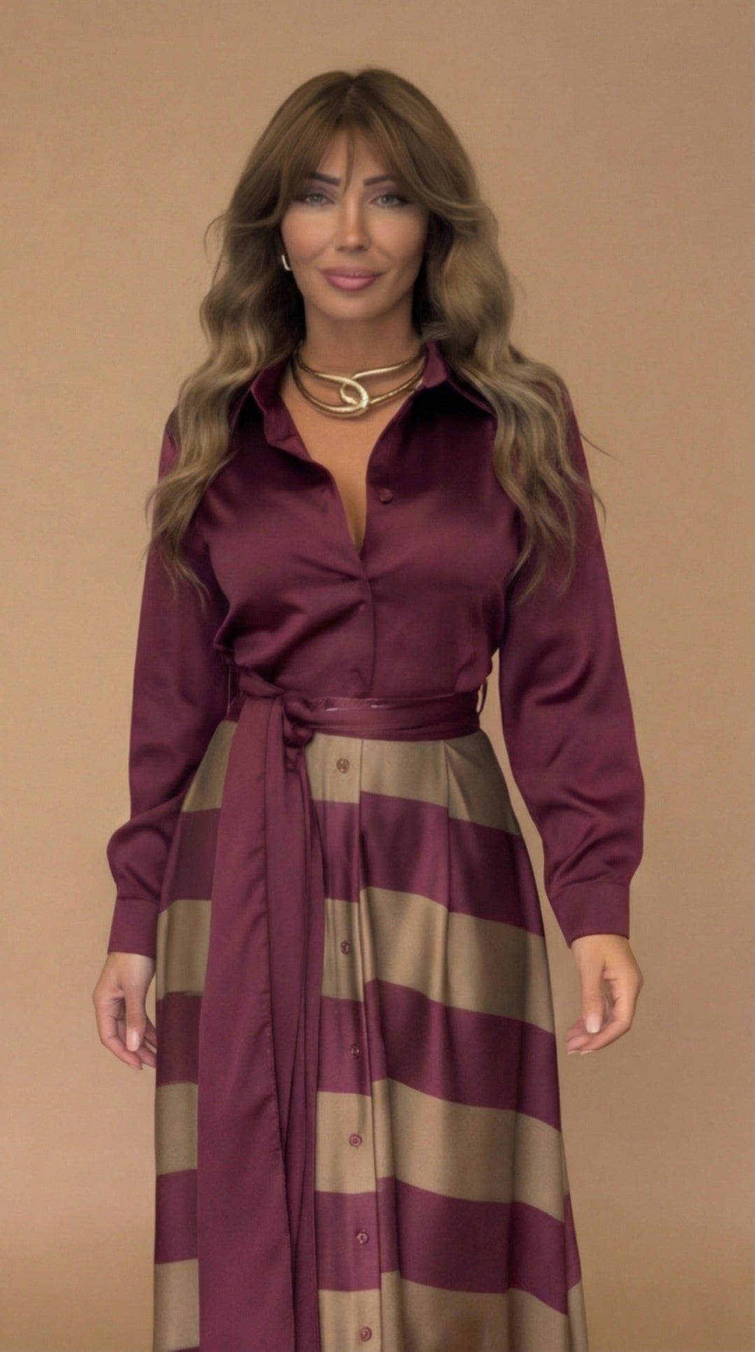 Mila | Vestido maxi a rayas