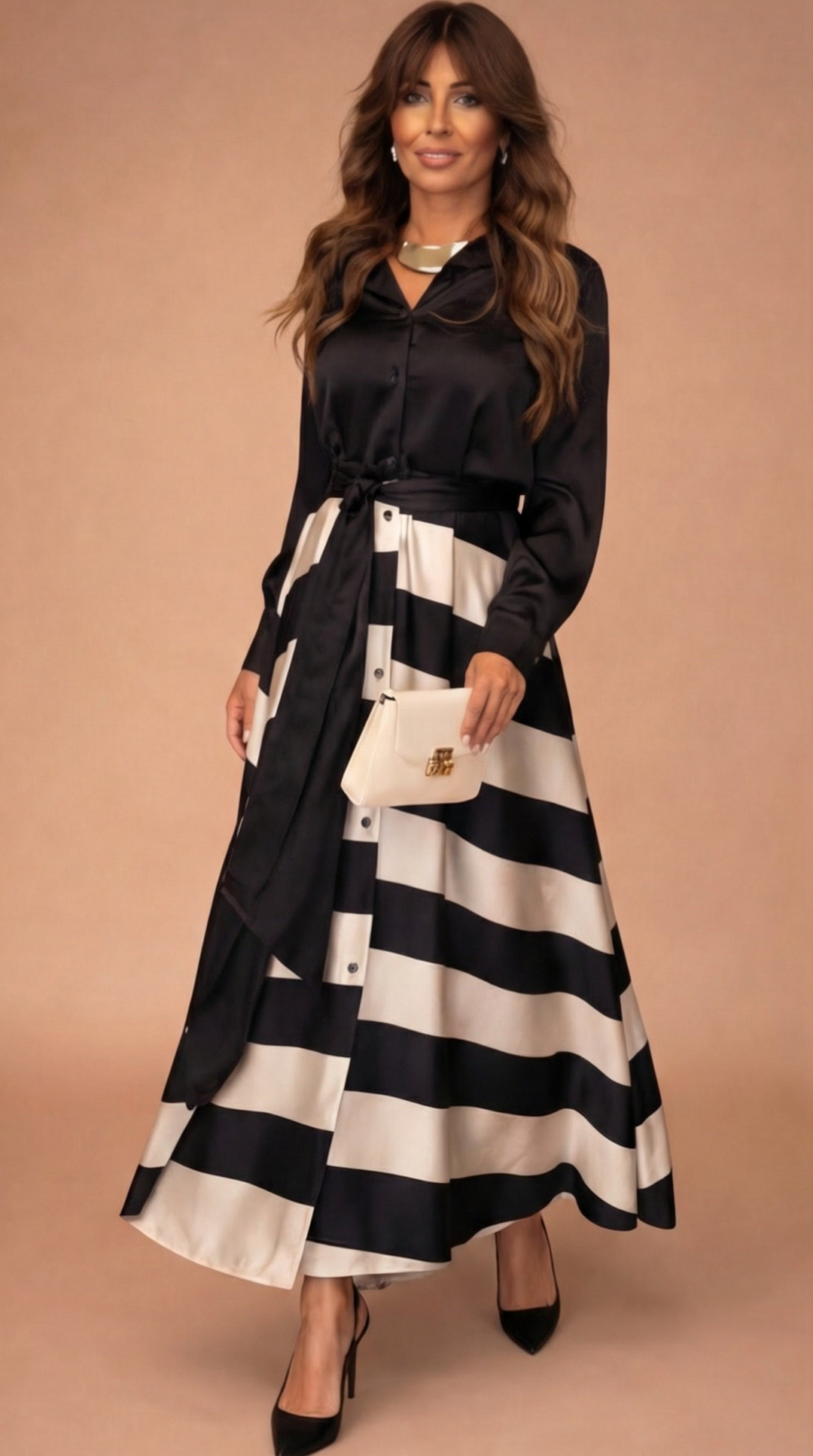 Mila | Vestido maxi a rayas