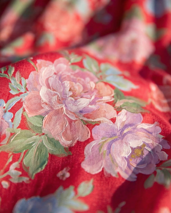 Minelda | Vestido Elegante Floral con Escote en V