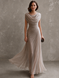 Jilliann maxi dress by Bennett and Lowe, flowing fabric with floral pattern, sleeveless design, and V-neck style.