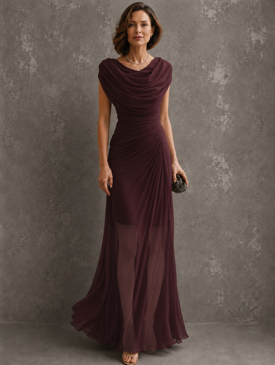 Elegant navy maxi dress by Bennett and Lowe from Jilliann, featuring a flowing silhouette and sleeveless design.