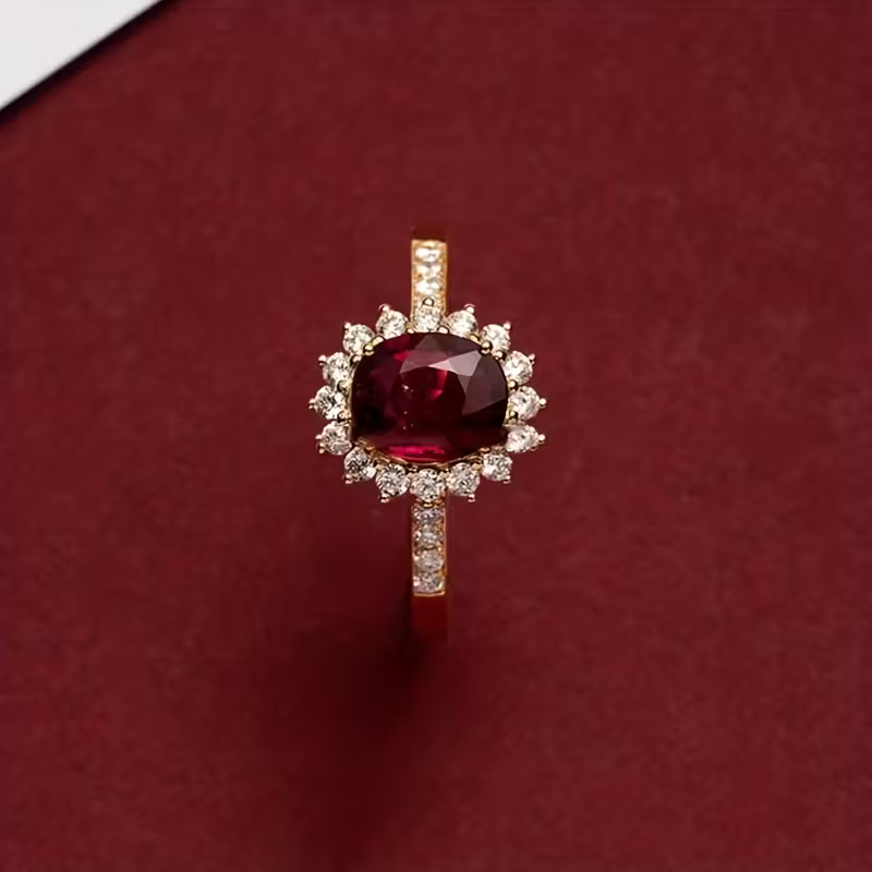 Ruby Blossom Ring