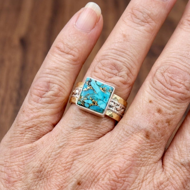 Vintage Turquoise Square Ring