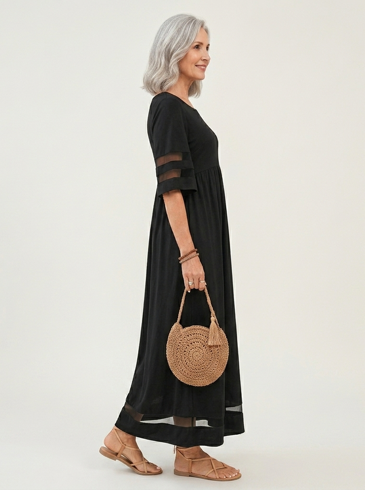 Aubrey™ | Vestido Midi que Valoriza e Suaviza a Barriga