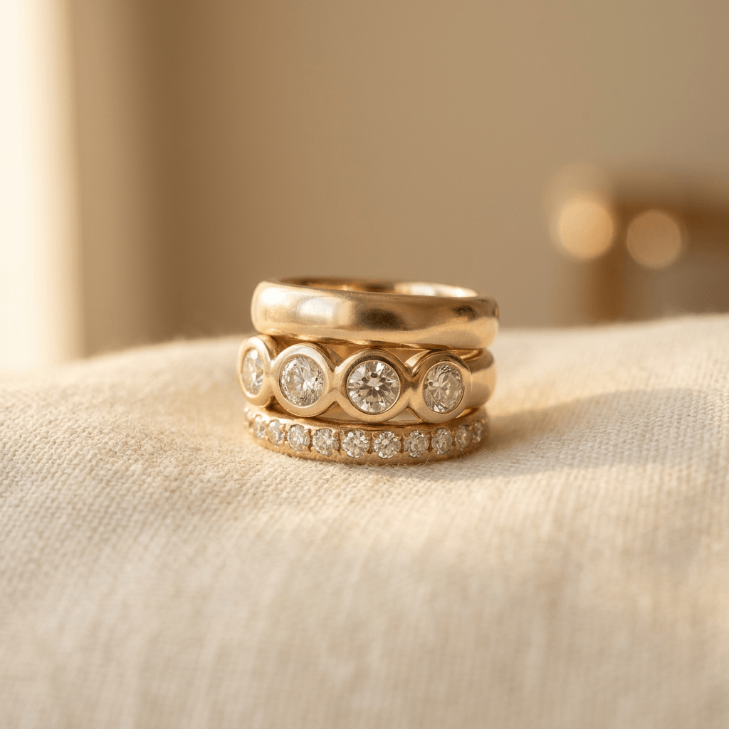 Radiance Gold Stacking Ring