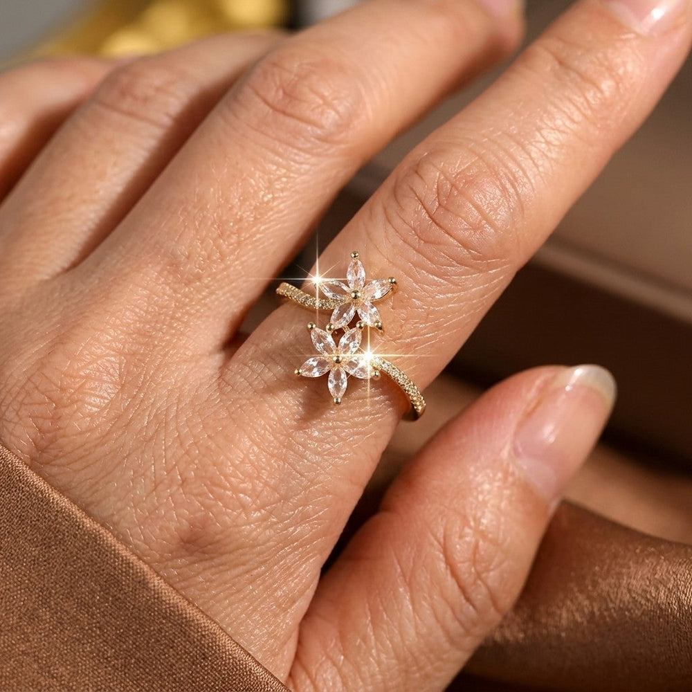 Zirconia Flower Ring