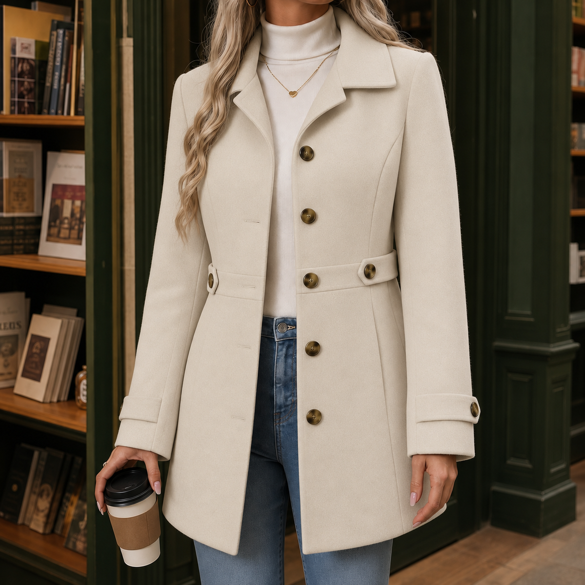 Ernestine Notched Blazer - Beige