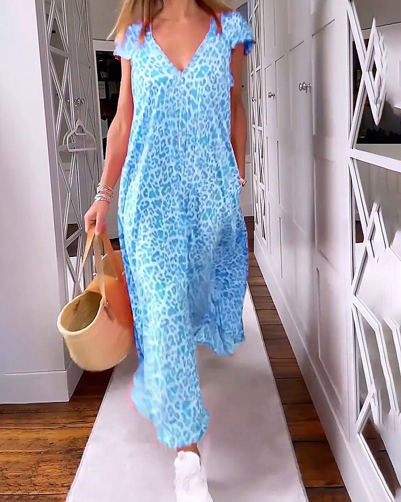 Glaiza | Robe longue à col en V