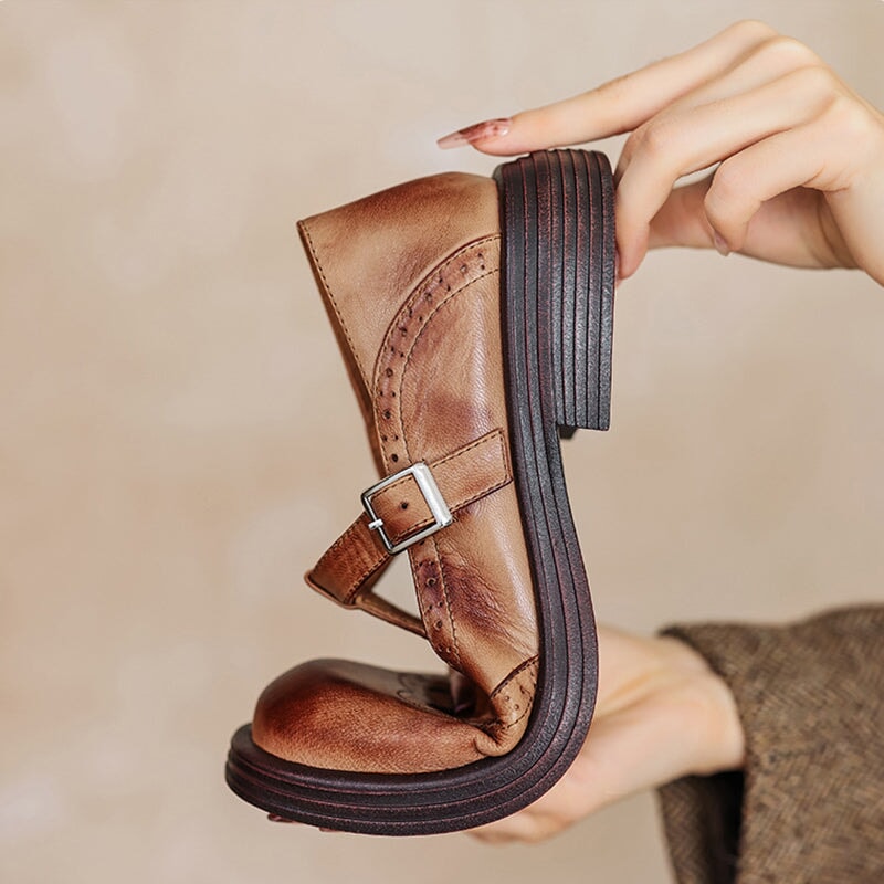 Mattea | Mary Janes élégantes en cuir
