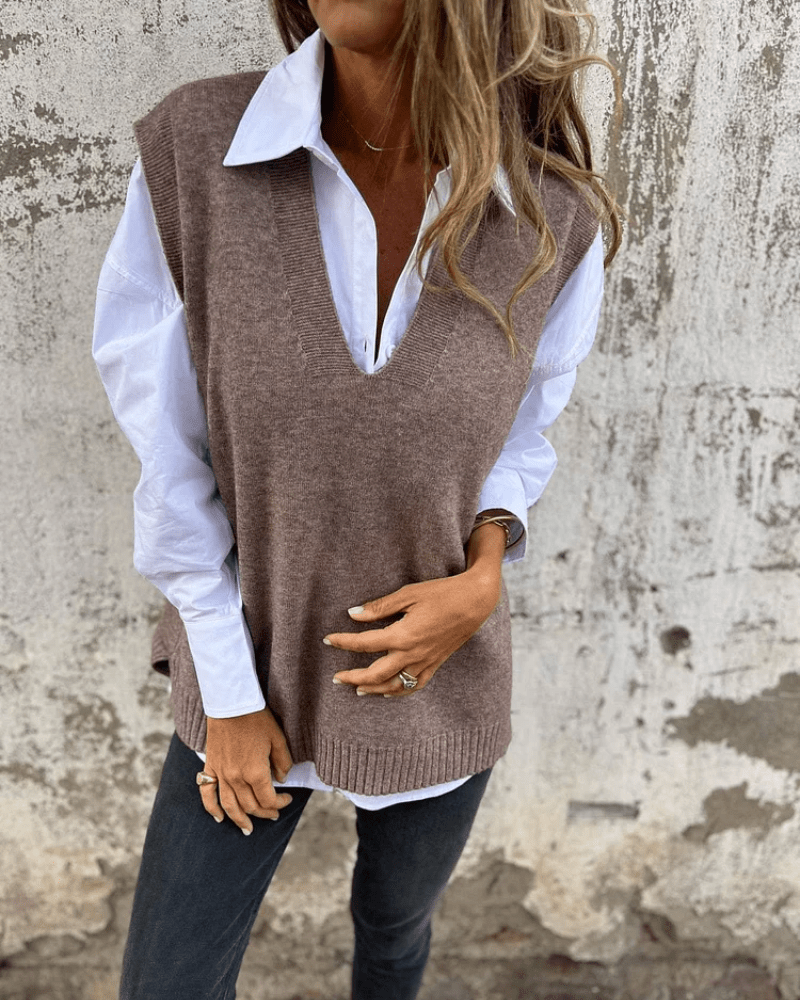 Nola | Chique Gebreid Dames Vest - Bellanza