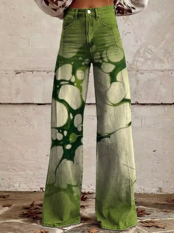 Elena - Artistic Wide Leg Jeans