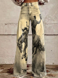 Rosa - Relaxte jeans met wijde pijpen