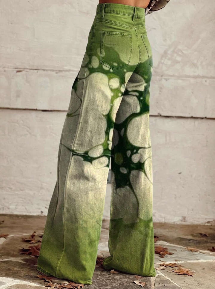 Elena - Artistic Wide Leg Jeans