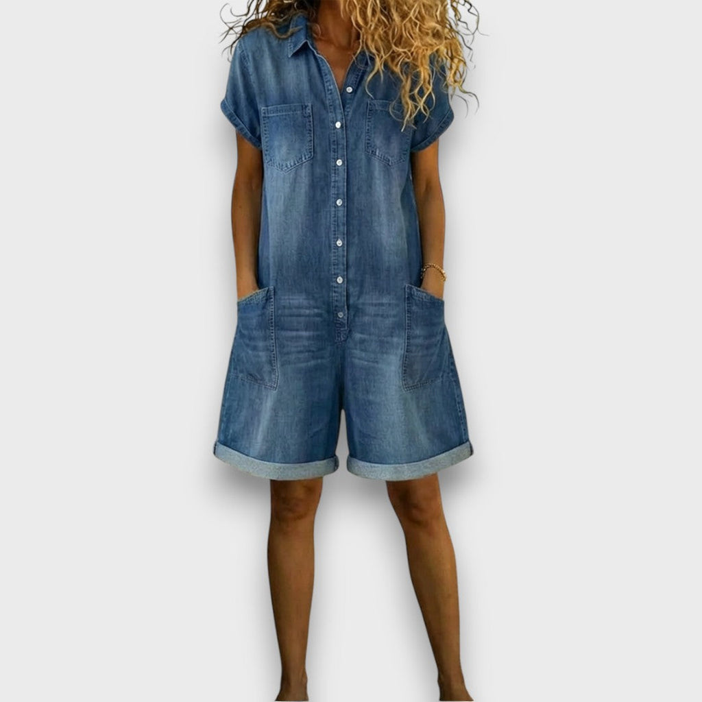 Joan | Salopette courte utilitaire vintage