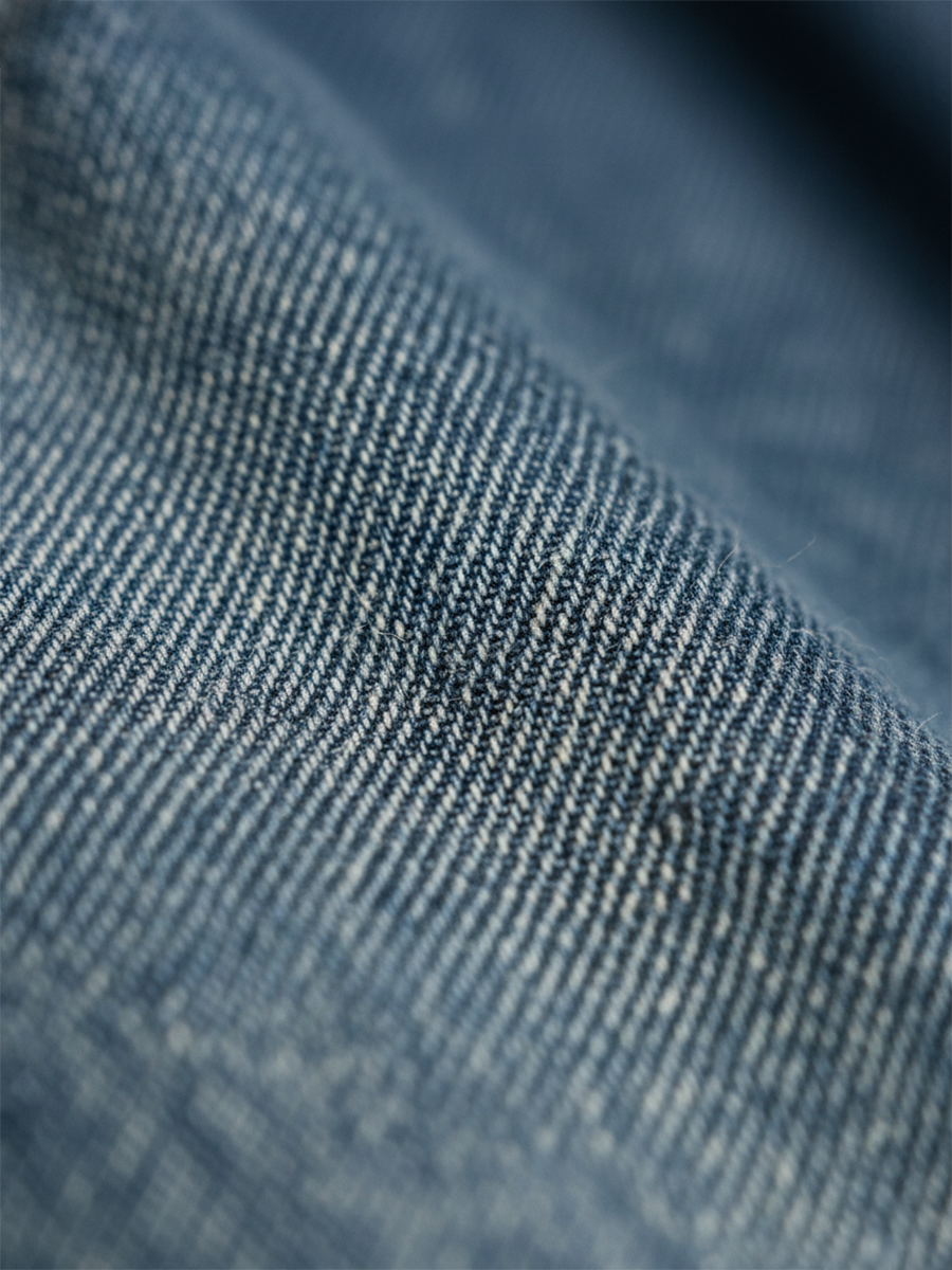 Karen | Abito lungo vintage effetto denim in morbido cotone slavato