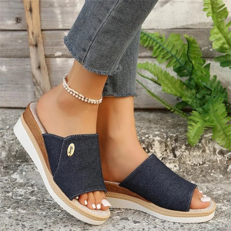 Sally – Comfortabele sandalen met sleehak en goede balans