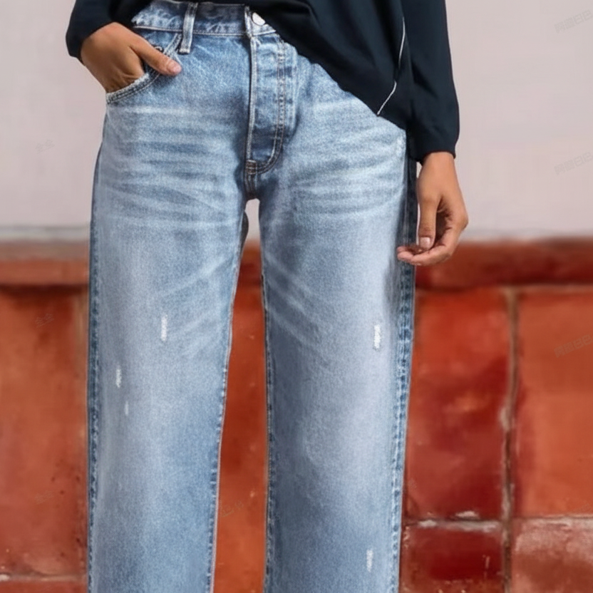 Aberjean™ | Jeans Reto Cropped Retrô
