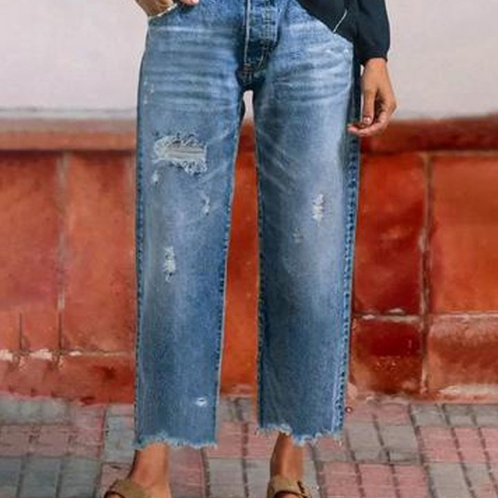 Aberjean™ | Jeans Reto Cropped Retrô