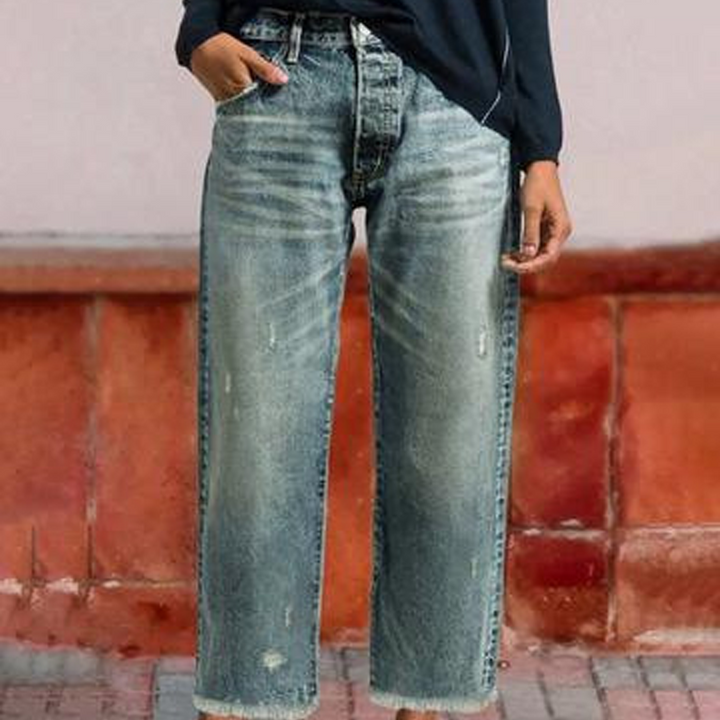 Aberjean™ | Jeans Reto Cropped Retrô
