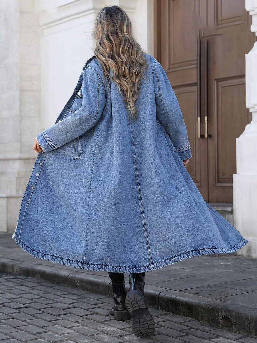 Maya | Veste longue en denim élégante